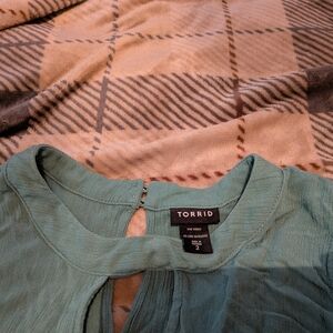 Torrid Teal Blouse
